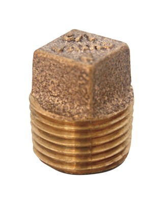 JMF 4506804 1200 PSI Lead-Free Brass Square Head Plug 3/4 MPT Dia. in.