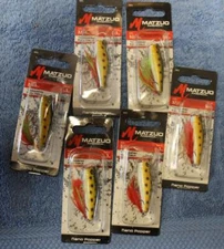 Lot of SIX NP2-FROG Matzuo America Nano Poppers Lures 3/16 oz Topwater BRAND NEW