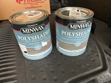 2-pack lot 1-quart Minwax Stain Polyurethane PolyShades Gloss Slate Oil-Based
