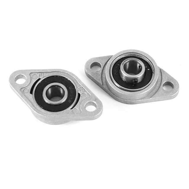 2 Pcs KFL08 8mm Shaft Support Zinc-Aluminum Alloy Flange Pillow Block ...