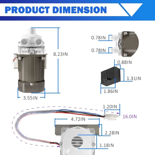 S-0731 Ice Machine Motor for Hoshizaki 900-SD,KM-1300M,KM-1600M Series 120V 60W - Picture 6 of 11