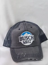 New-Busch LIght Beer Adjustable Mesh Cap-Retro Beer