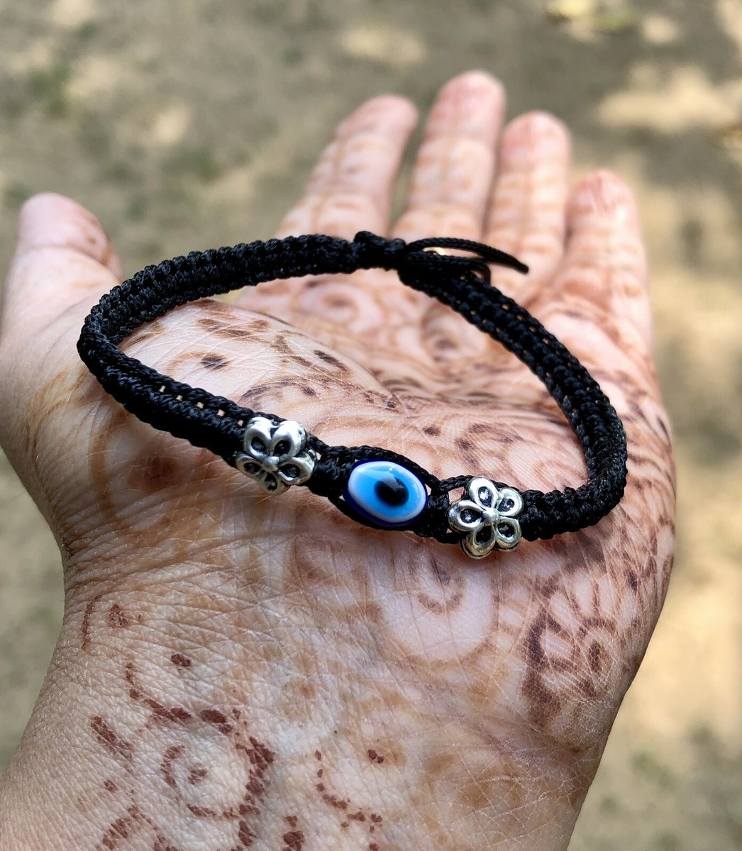 Pc 925 Silver Evil Eye Protection Bracelet Amulet Nazariya