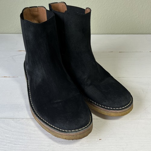 Folk Brandon Black Suede Chelsea Boot, Size 10 Men’s - Picture 3 of 12