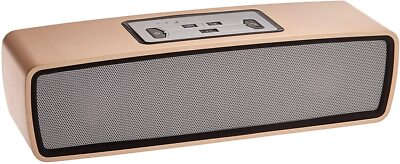 TechComm BT536 Bluetooth Speaker Powerful Sound Hands-Free Calling (Gold)
