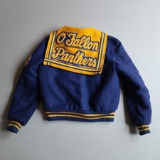 Vtg O'fallon Panthers Wool Sailor Cheerleader Varsity Jacket 18 Cheer Blue 1988