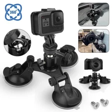 Adjustable Car Holder Mount Cradle,360° Triple Suction Cup for GoPro Hero 10 9 8