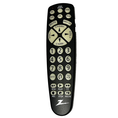 Zenith ZN735W Universal Remote Control Big Buttons Glow Keys E4
