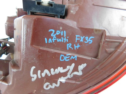 2009-2017 Infiniti FX35 FX37 FX50 QX70 Passenger Outer LED Tail Light Lamp OEM - Picture 8 of 9