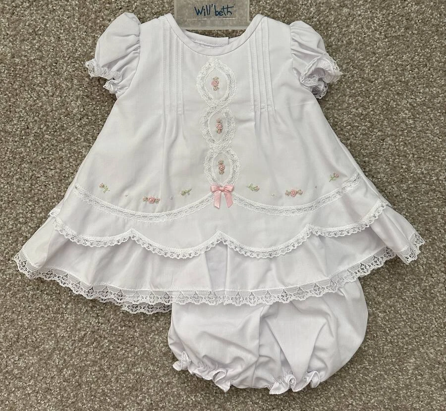 Will beth Newborn Baby Girl Vintage Inspired Heirloom Dress
