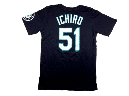 SEATTLE MARINERS x #51 ICHIRO SUZUKI MLB BASEBALL T-SHIRT Japan Fan JUGEND L Neu!