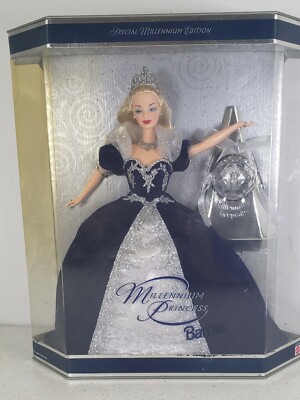 Mattel Millennium Princess Barbie Doll Special Edition Swirl Background  New/Seal
