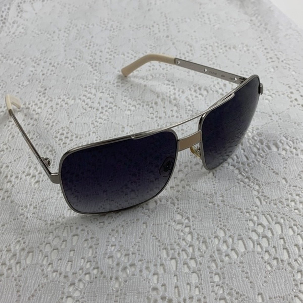Vintage Chloe Sunglasses Silver wired frame Aviator Style