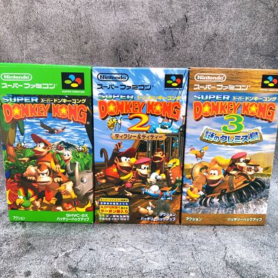 Nintendo Super Famicom Super Donkey Kong SET Japan SNES