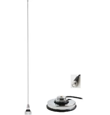 Antenna VHF Wideband Magnet Mount 3.5" BNC Connector Rubber Boot Mobile Radio