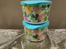 New Tupperware Set of 2 Fruits & Citrus Ilumina StacknStore Bowls in 800ml each