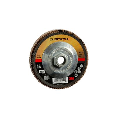 3M Cubitron II Flap Disc 967A, T29 Quick Change, 4-1/2 in x 5/8-11 (Case of 10)