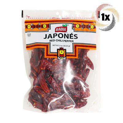1x Bag Badia Japones Red Chili Pepper | 3oz | Gluten Free No MSG & Kosher