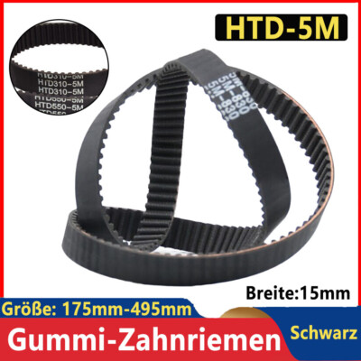HTD-5M Zahnriemen Geschlossen Breite 15mm Riemen Antriebsriemen Teilung: 5mm