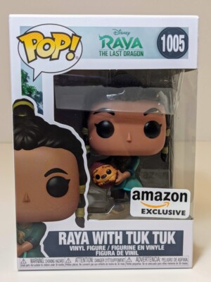 New Funko Pop Raya with Tuk Tuk 1005 Amazon Exclusive with cardboard sorter