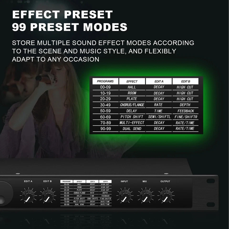 Hybrid Digital Echo Audio Processor – 199 Presets, Reverb & Multi-Effects - Image 4 of 4