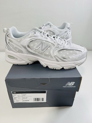 New Balance 530 White Silver Metallic Polka Dots Men s Size 8 U530HFW NEW