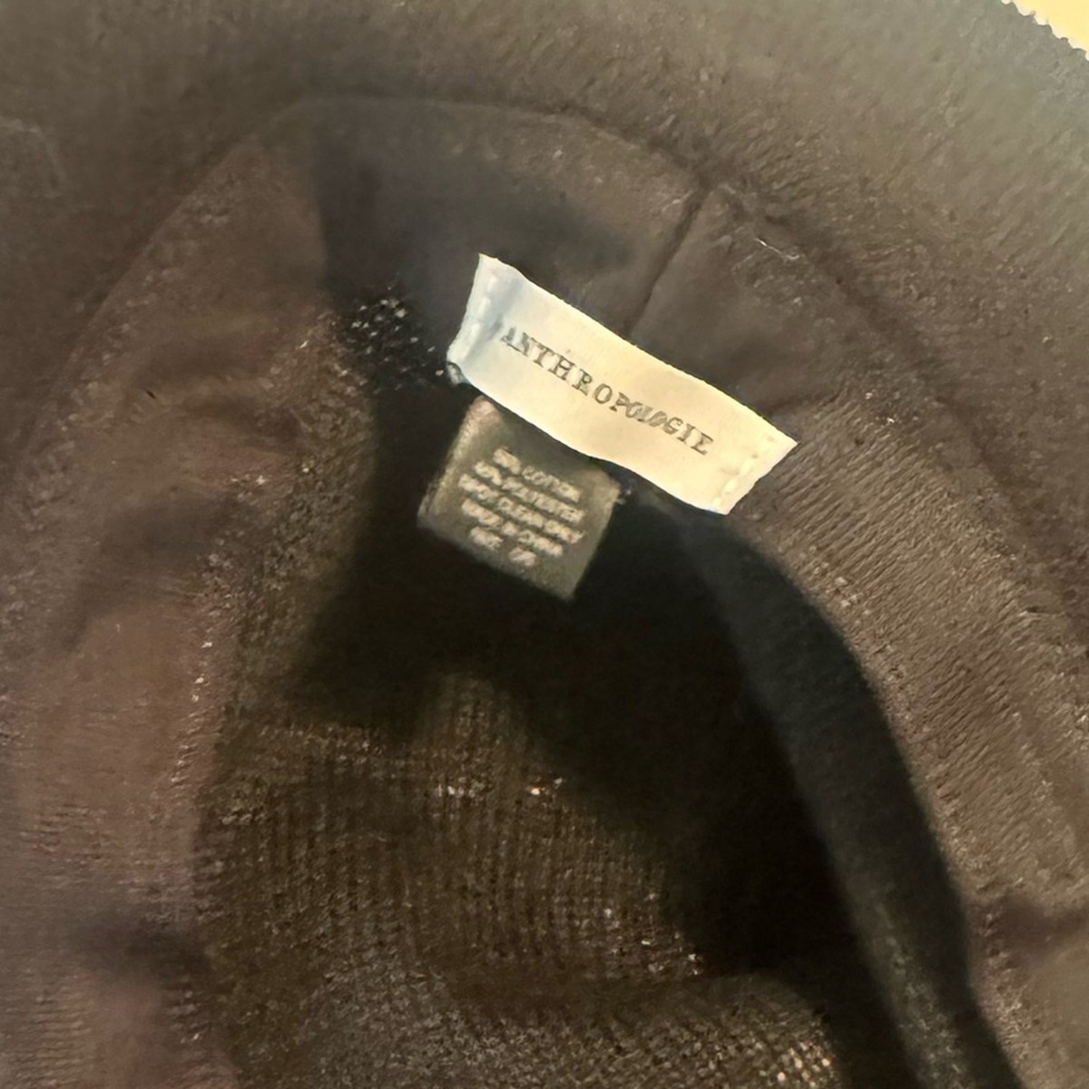 Anthropologie Black Hat with Tan Band | eBay