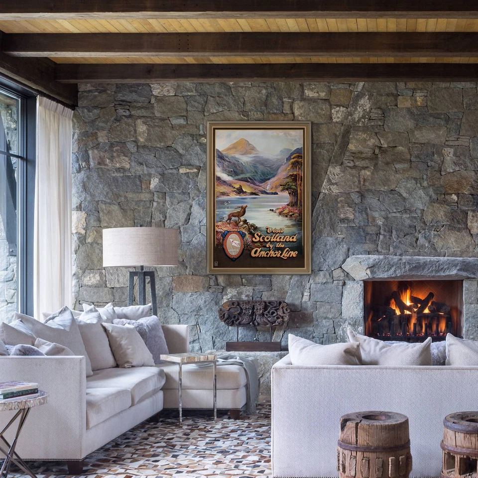 Poster Visit Scotland, 1921 | 22x33" Big size | Retro wall art, Nature scenery - Image 2 of 4