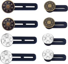 8 PCS Button Extenders for Jeans, Pants Button Extender, Waist Extenders for Pan