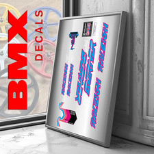 Stickers repro BMX Vintage decals RALEIGH Super Burner Miami Vice Theme