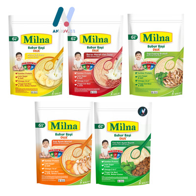 MILNA Regular Porridge 6+ High Calcium Fiber Omega Vit Bone Growth Brain Support
