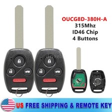 2 For 2003 2004 2005 2006 2007 Honda Accord Keyless Entry Remote Car Key Fob