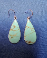 SUNDANCE catalog .925 Sterling Silver Blue Turquoise Earrings - NEW