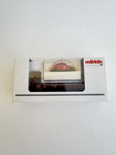 Märklin 46063 H0 Niederbordwagen mit VW Käfer, Unbespielt Neu | Zustand: Neu