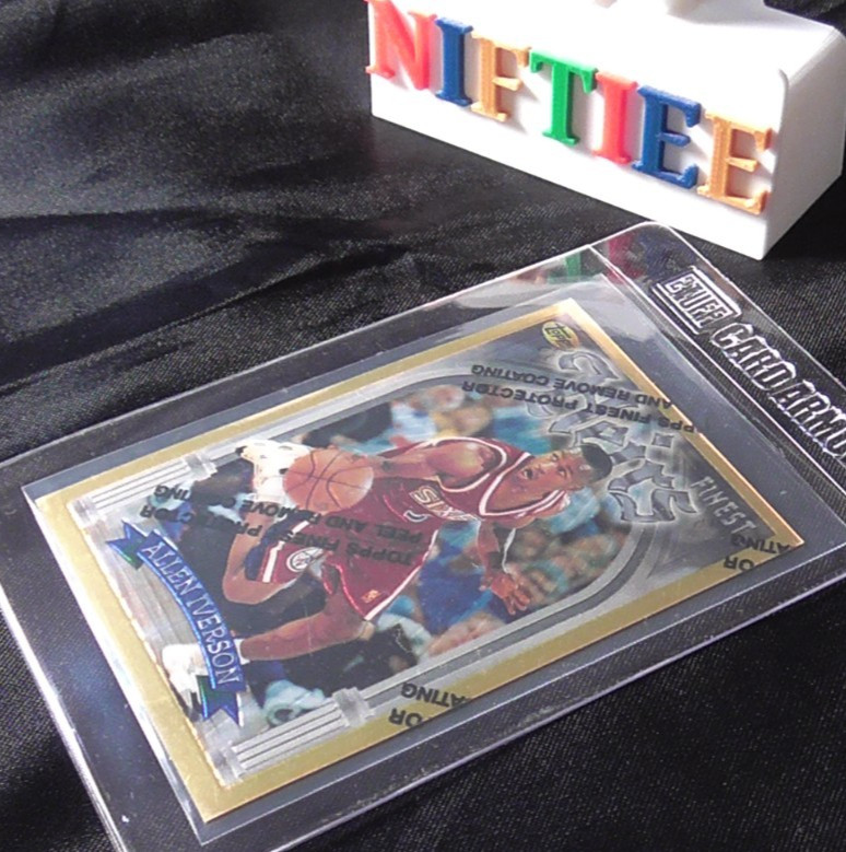 1996-97 Topps Finest Gold Heirs Allen Iverson #280 Rookie RC 76ers FRESH PULL