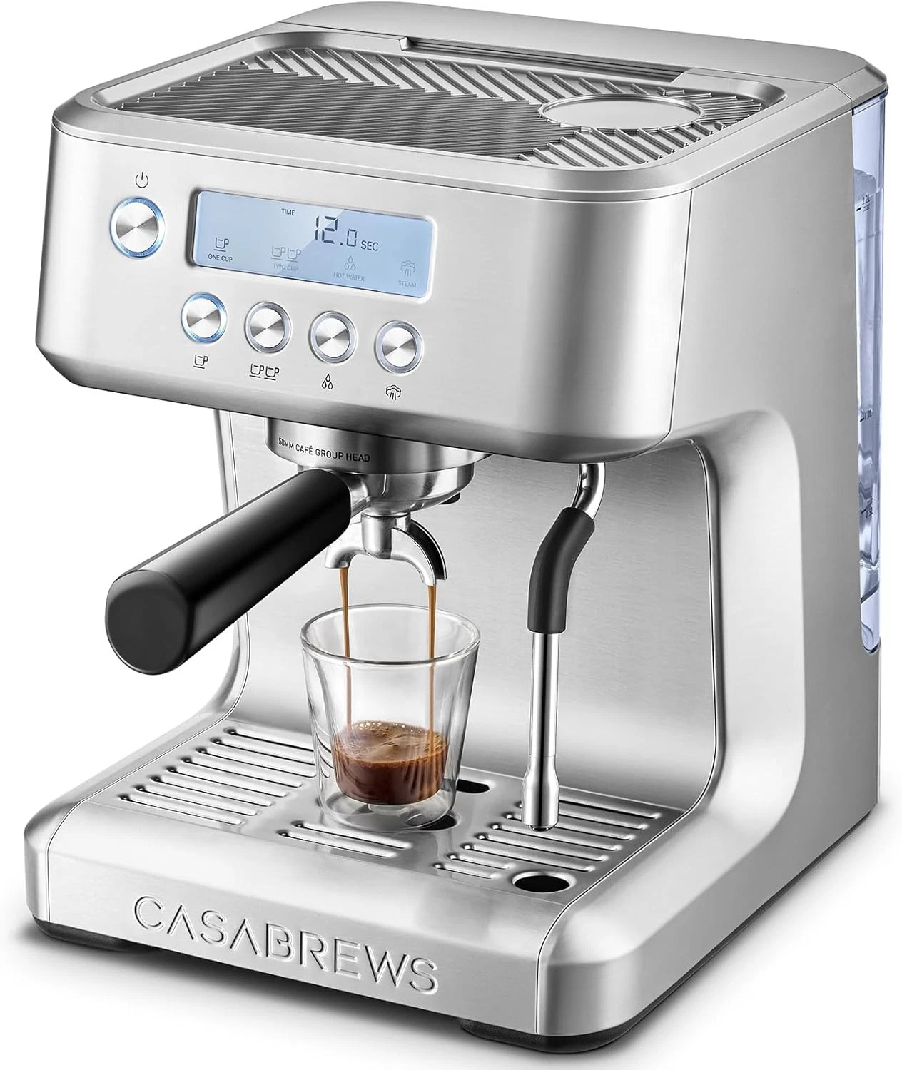 CASABREWS Ultra Espresso Machine w/ LCD Display & Milk Frother Latte Cappuccino