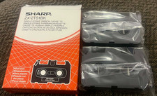 2 x Sharp Font Writer Word Processor ZX-2TS1BK Single Strike Ribbon Casettes NEW