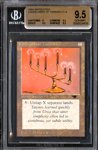 MTG Candelabra of Tawnos Antiquities BGS 9.5 (9,95,95,95) Magic Gathering