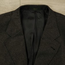 Jaquar Loro Piana Flannel Sport Coat Men's 46L Classic Fit Wool Silk 3 Button