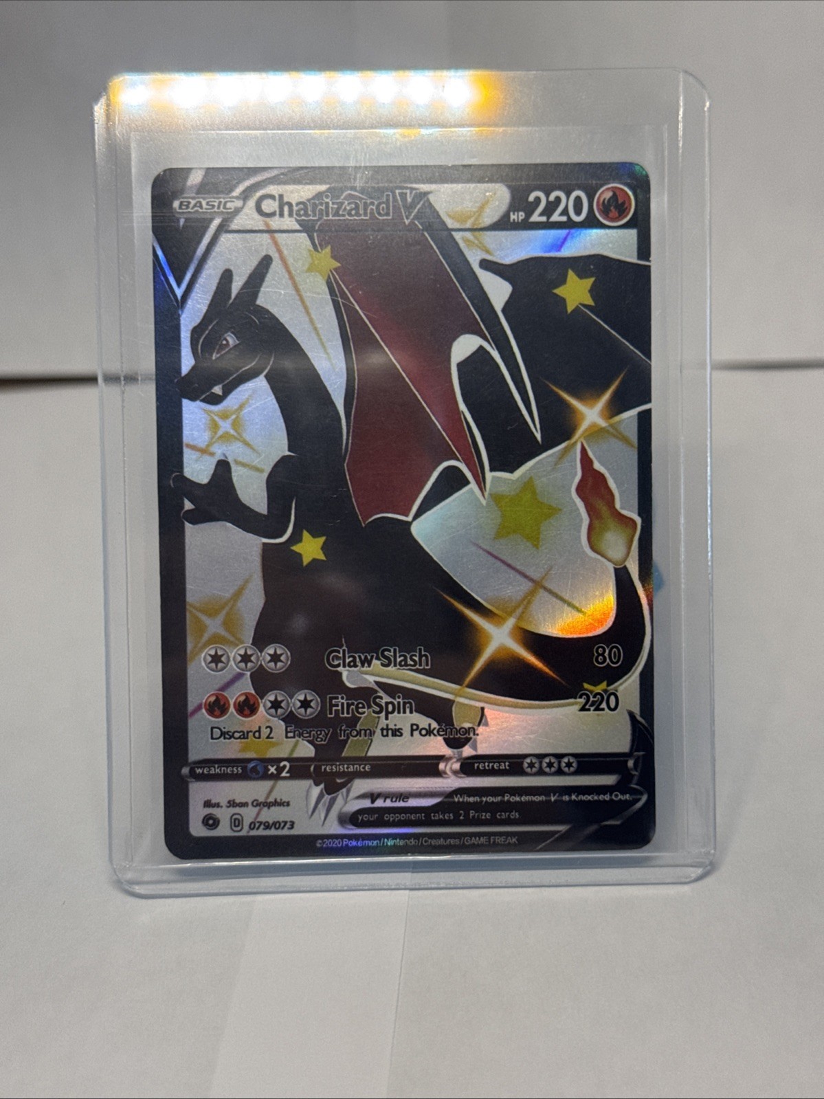 Pokmon TCG Secret Rare Charizard V 079073 Champions Path Full Art Holo 3 G2U