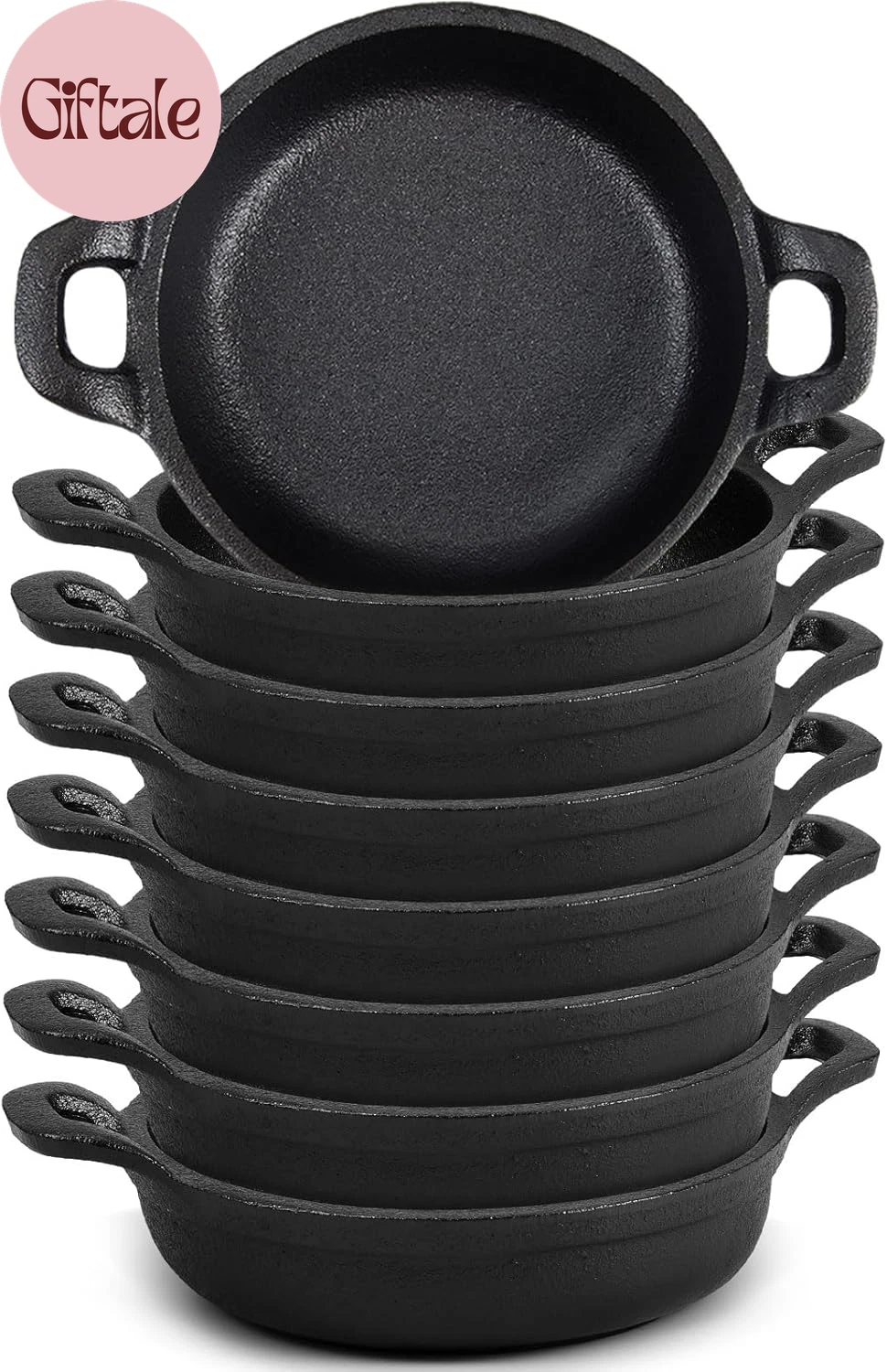 Mini Cast Iron Skillets 5 X 5 X 1.3 Inch Cast Iron Pan Small Ramekin Set Black C