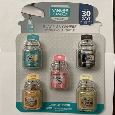 Yankee Candle Car Jar Ultimate Multipack, 5 Air Fresheners