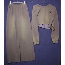 Aviator Nation Set Essential Wide Leg and Crop Crew Large Top XL Bottom NWT NEW