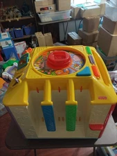 Vintage Fisher-Price Incrediblock Activity Center Cube with 20 Peek A Blocks