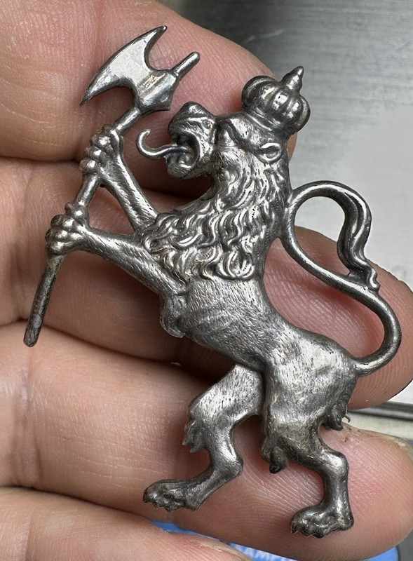 Antique 1880's Sterling Silver English Victorian Pin Brooch Amazing 4.5gr  A-305