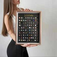 100 Kinds of Mineral Specimens Natural Crystal Rock Stone Science Ore Collection