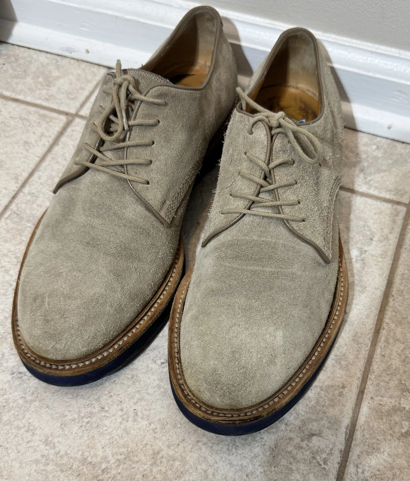 Chaussures à lacets homme Gucci cuir daim marron marron marron pointure 8,5 