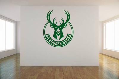 MILWAUKEE BUCKS LOGO Wall Decal Mural Art Sticker 22''X27'' BASKET BALL NBA