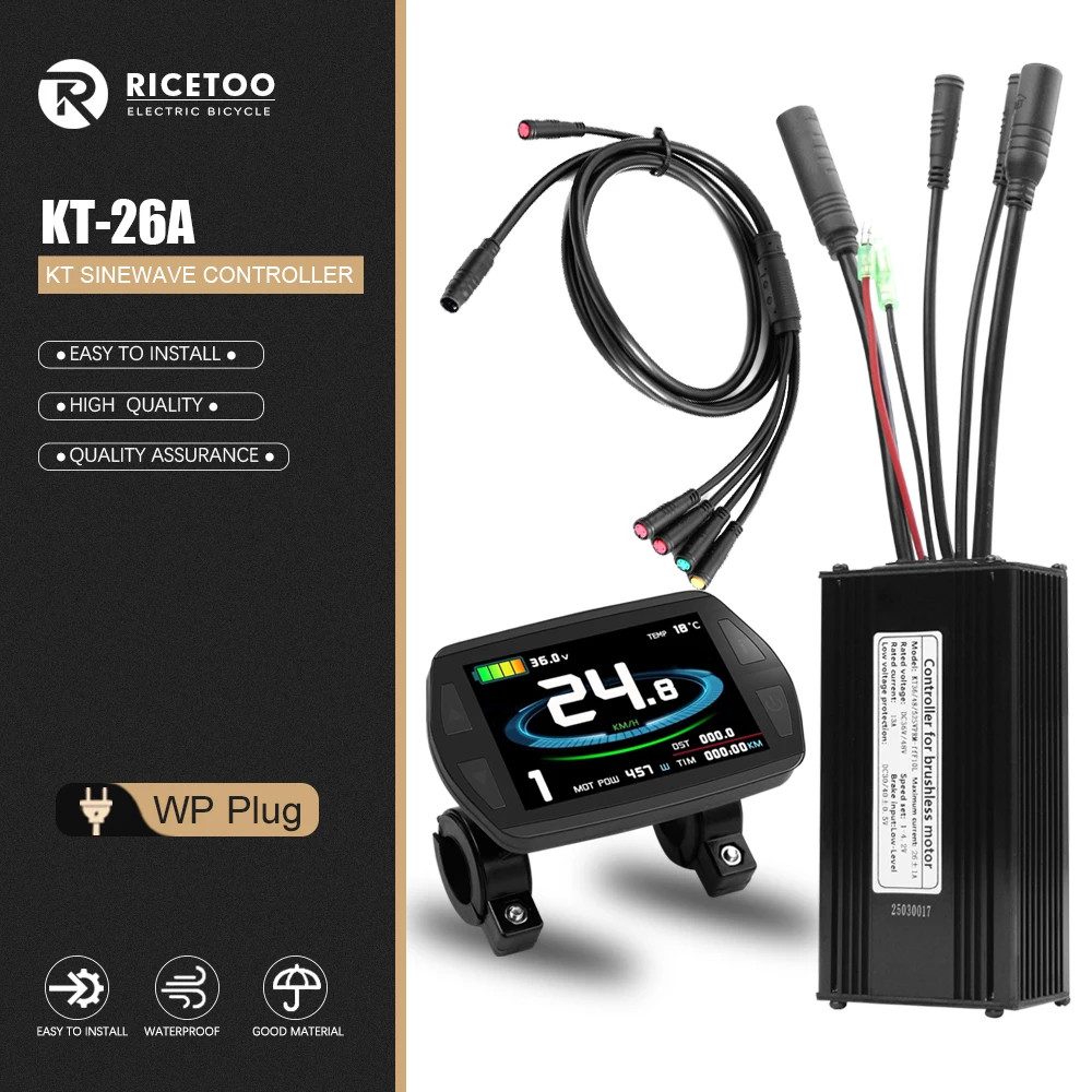 KT-26A Ebike Controller 500W750W 36V48V52V Brushless Motor Match KT Display