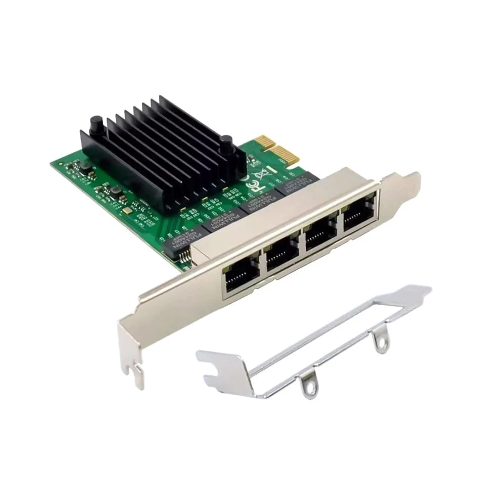 4 Ports RJ45 Gigabit Ethernet PCIe X1 Netzwerkadapterkarte VLAN Server NIC qq - Bild 4 von 4